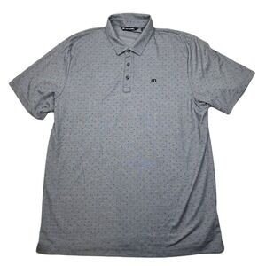 Travis Mathew Performance Golf Polo Shirt Mens XL Gray Moisture‎ Wicking